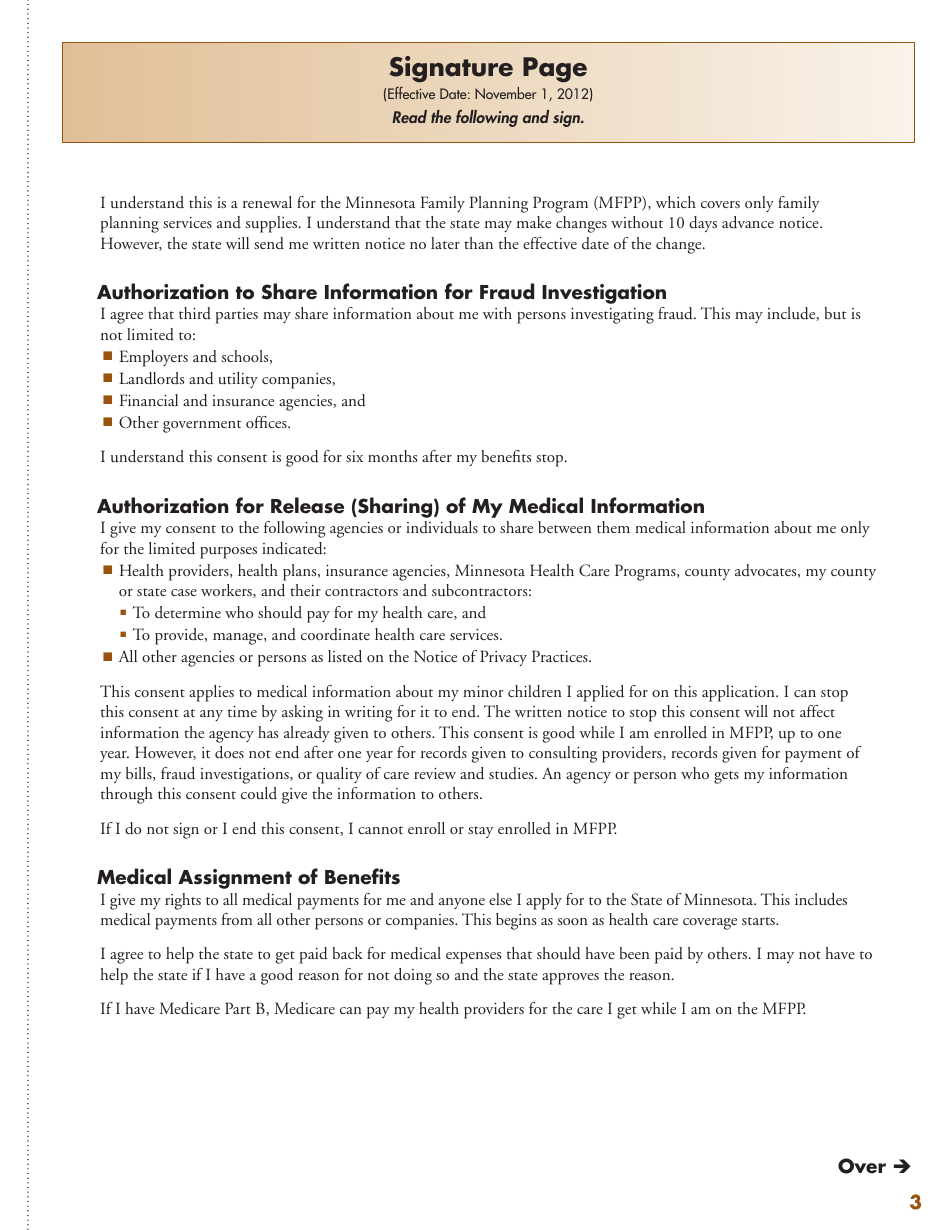 Form DHS-5440-ENG Minnesota Family Planning Program Renewal - Minnesota, Page 5