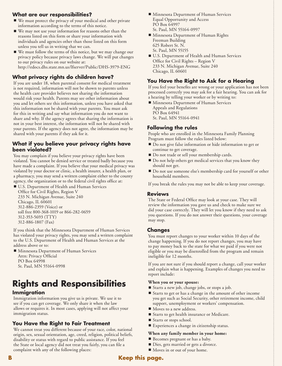 Form DHS-5440-ENG Minnesota Family Planning Program Renewal - Minnesota, Page 8
