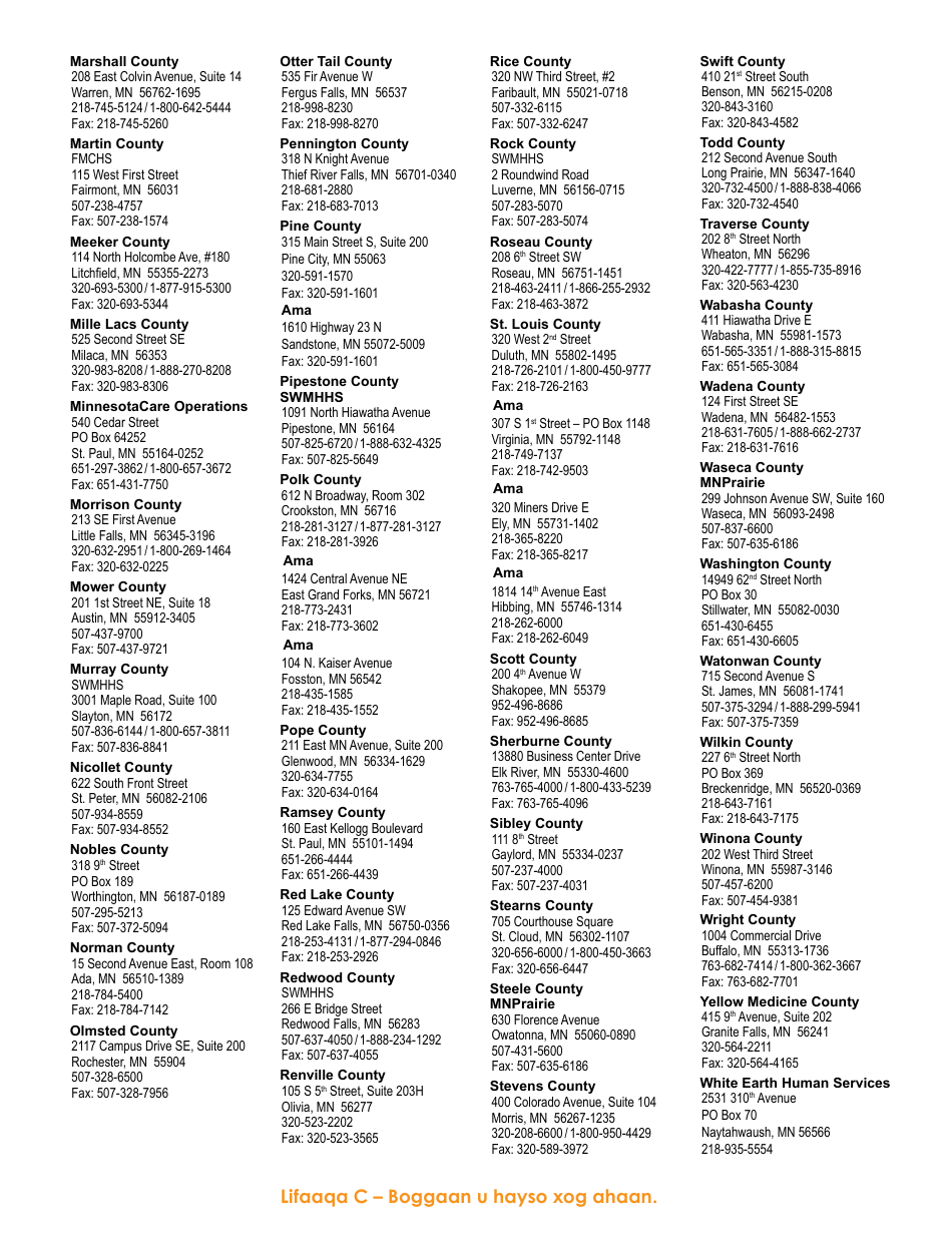 Form DHS-6696-SOM Application for Health Coverage and Help Paying Costs - Minnesota (Somali), Page 39