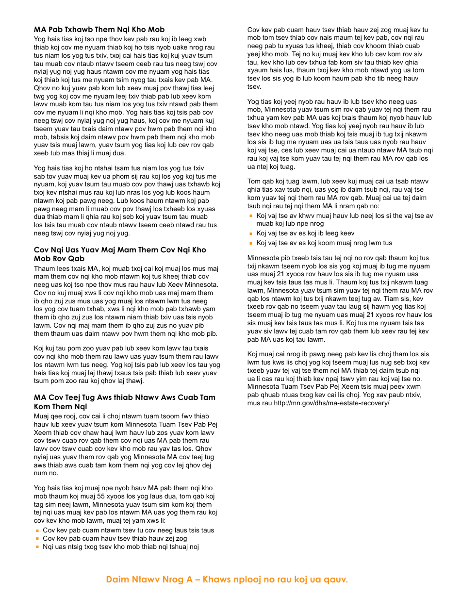 Form DHS-6696-HMN Application for Health Coverage and Help Paying Costs - Minnesota (Hmong), Page 33