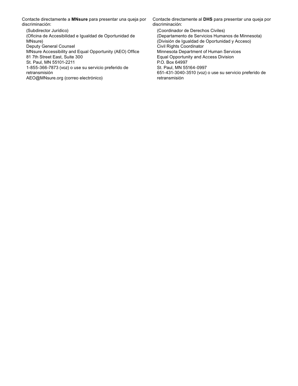 Formulario DHS-6696-SPA Solicitud De Cobertura De Salud Y Ayuda Con El Pago De Costos - Minnesota (Spanish), Page 36