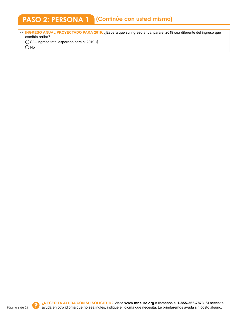 Formulario DHS-6696-SPA Solicitud De Cobertura De Salud Y Ayuda Con El Pago De Costos - Minnesota (Spanish), Page 8