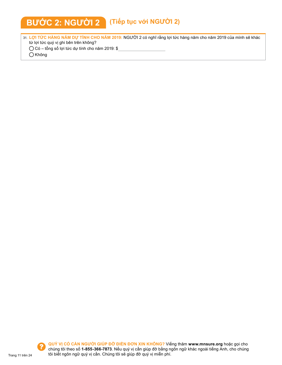 Form DHS-6696-VIE Application for Health Coverage and Help Paying Costs - Minnesota (Vietnamese), Page 13