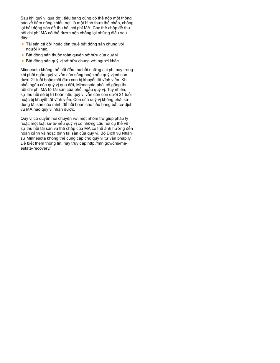 Form DHS-6696-VIE Application for Health Coverage and Help Paying Costs - Minnesota (Vietnamese), Page 33