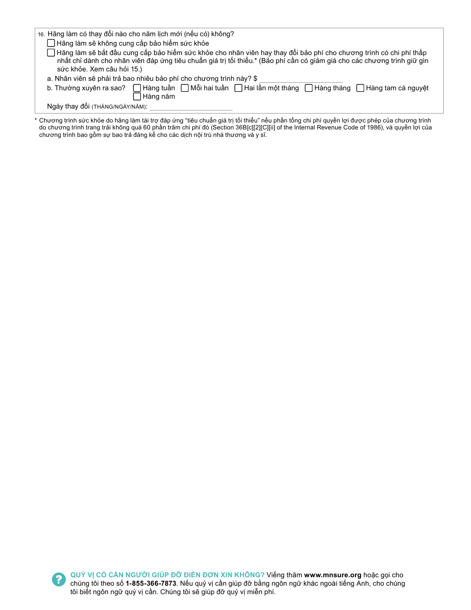 Form DHS-6696-VIE Application for Health Coverage and Help Paying Costs - Minnesota (Vietnamese), Page 40