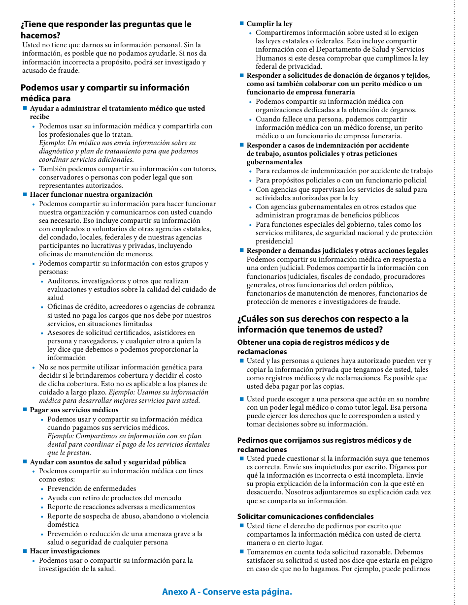 Formulario DHS-4740-SPA Solicitud Del Minnesota Family Planning Program (Programa De Planificacion Familiar De Minnesota) - Minnesota (Spanish), Page 10