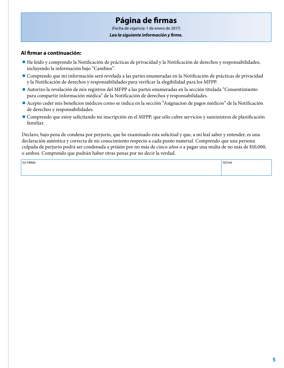 Formulario DHS-4740-SPA Solicitud Del Minnesota Family Planning Program (Programa De Planificacion Familiar De Minnesota) - Minnesota (Spanish), Page 7