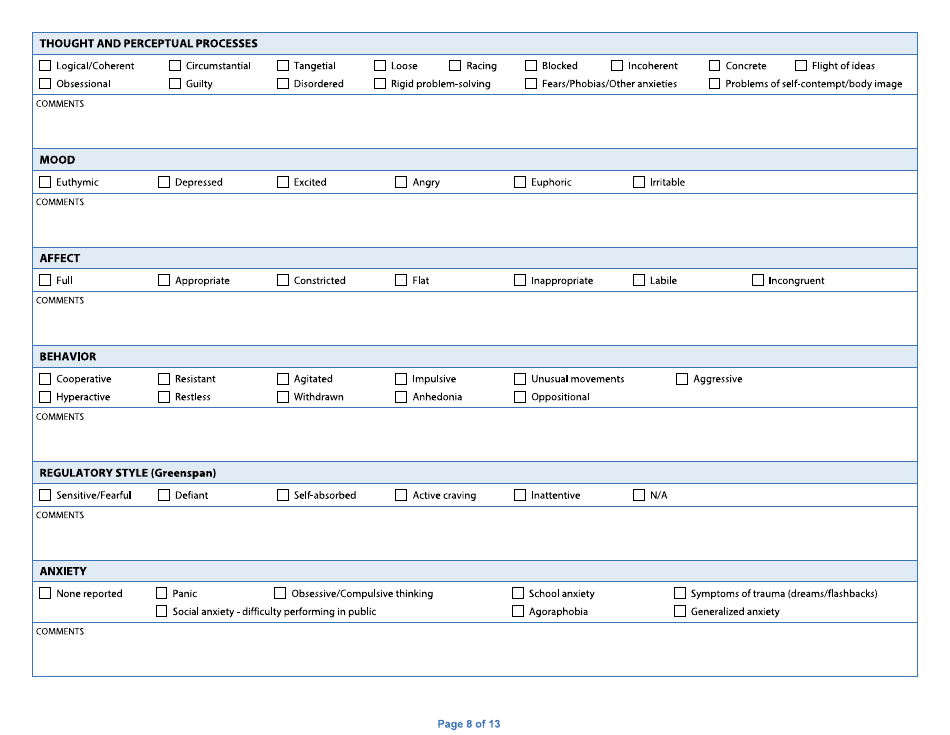 Form DHS-5704B-ENG Child / Adolescent Diagnostic Assessment - Part II: Provider - Minnesota, Page 8