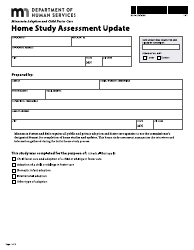 Document preview: Form DHS-4258E-ENG Minnesota Adoption and Child Foster Care Home Study Assessment Update - Minnesota