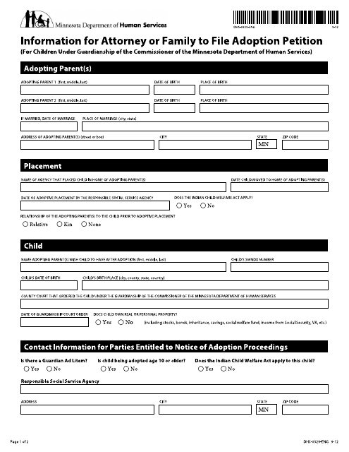 Form DHS-0329-ENG  Printable Pdf