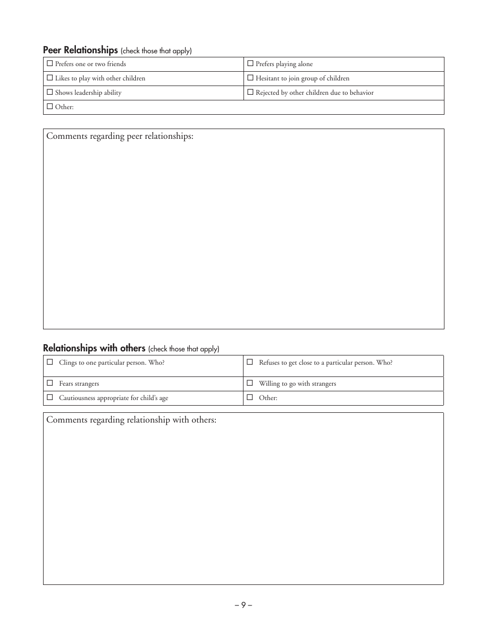 Form DHS-3235-ENG Background and Health History - All Children in out-Of-Home Care - Minnesota, Page 11