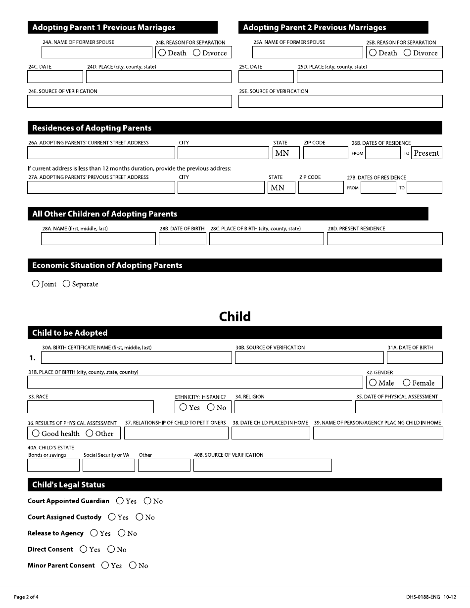 Form DHS-0188-ENG - Fill Out, Sign Online And Download Fillable PDF ...