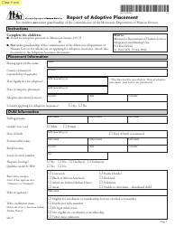 Document preview: Form DHS-0178-ENG Report of Adoptive Placement - Minnesota