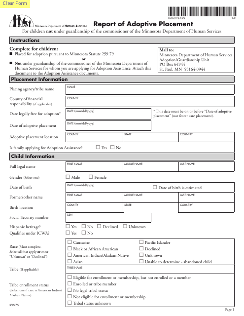 Form DHS-0178-ENG  Printable Pdf