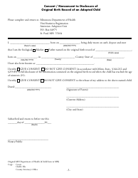 Form DHS-3502-ENG Consent of Parent to Adoption (Pursuant to Minnesota Statues, Section 260c.515, Subd. 3) and Waiver of Notice of Adoption Hearings and/or Proceedings Executed Before a Judicial Officer - Minnesota, Page 5