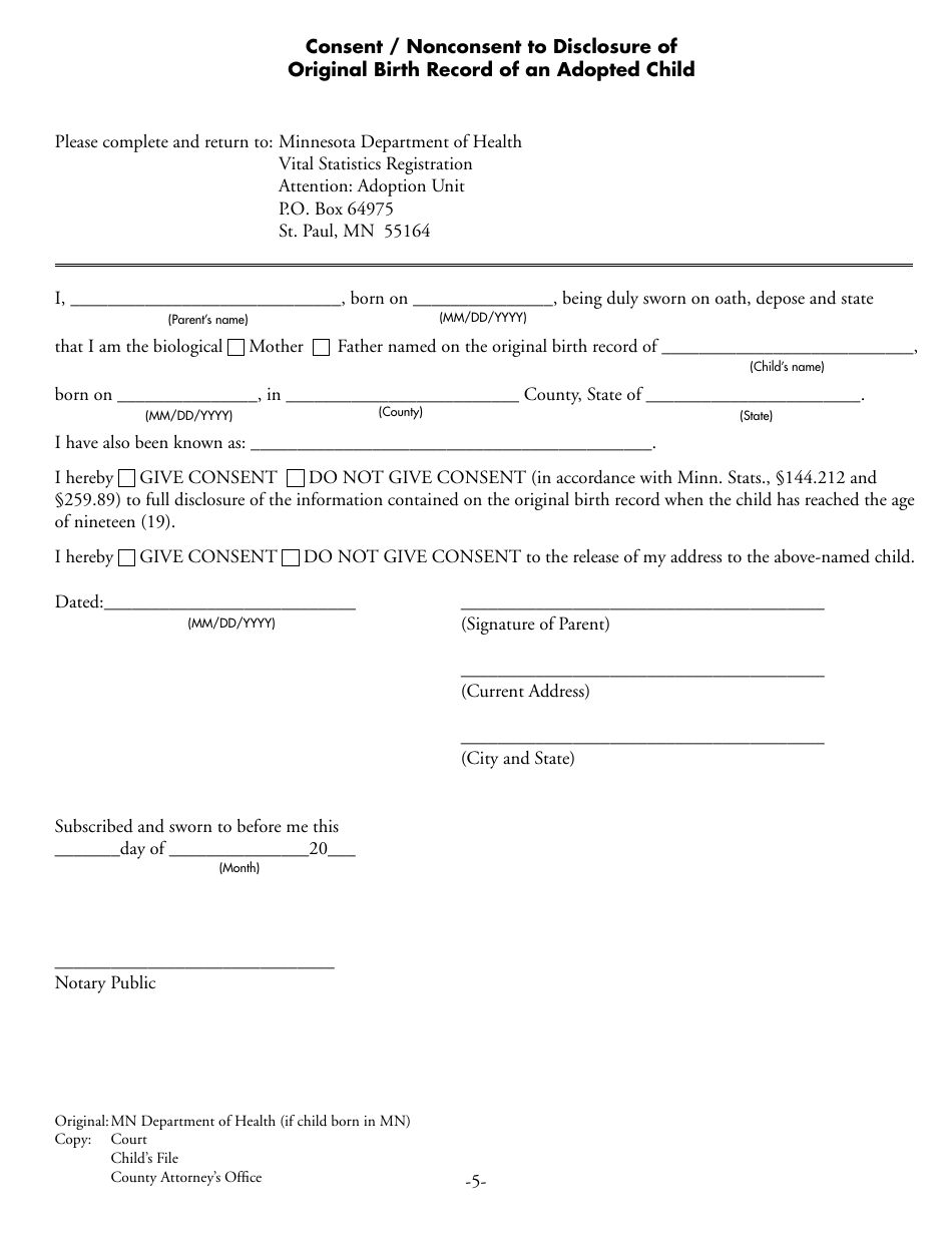 Form DHS-3502-ENG Download Fillable PDF or Fill Online Consent of ...