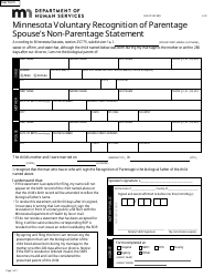 Form DHS-3159C-ENG Minnesota Voluntary Recognition of Parentage Spouse&#039;s Non-parentage Statement - Minnesota, Page 3