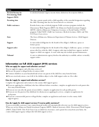 Form DHS-1958-ENG Full Child Support (IV-D) Services Application and Information on Child Support - Minnesota, Page 2