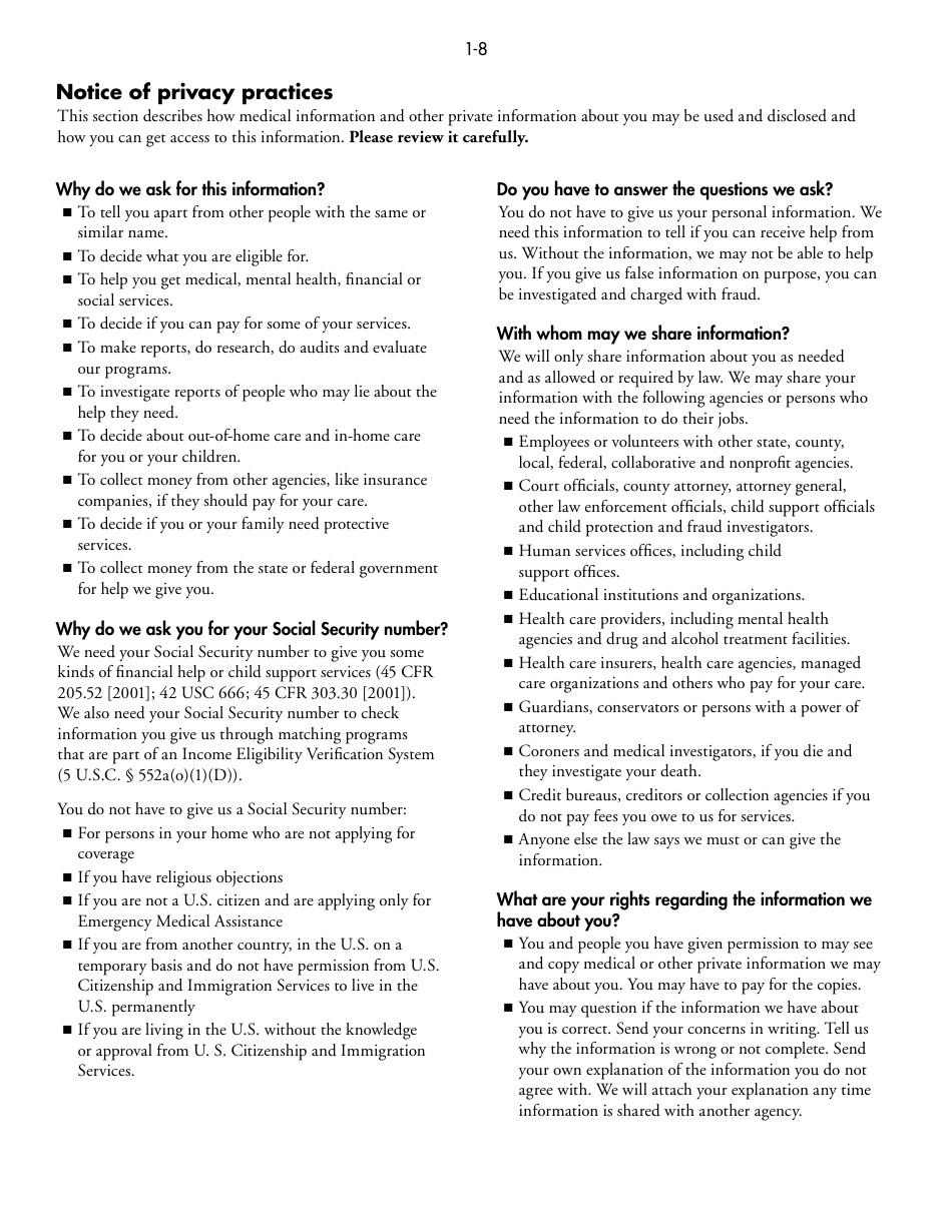Form DHS-1958-ENG Full Child Support (IV-D) Services Application and Information on Child Support - Minnesota, Page 8