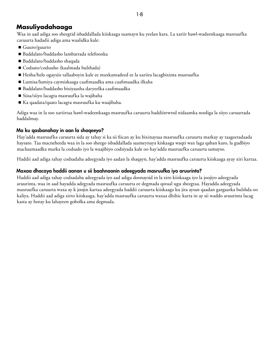 Form DHS-1958-SOM Application for Support and Collections Services - Minnesota (Somali), Page 8