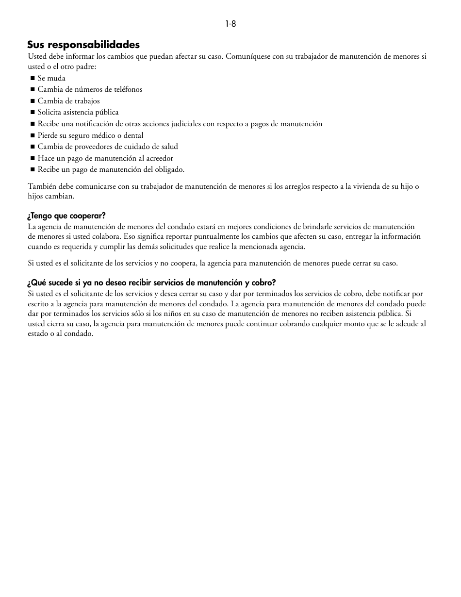 Formulario DHS-1958-SPA Solicitud De Servicios Completos De Manutencion De Menores (IV-D) E Informacion Sobre Servicios De Manutencion De Menores - Minnesota (Spanish), Page 8