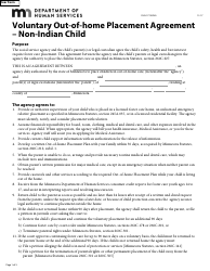 Form DHS-1776-ENG Voluntary out-Of-Home Placement Agreement - Non-indian Child - Minnesota