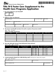 Form DHS-3478-ENG Title IV-E Foster Care Supplement to the Health Care Programs Application - Minnesota, Page 3