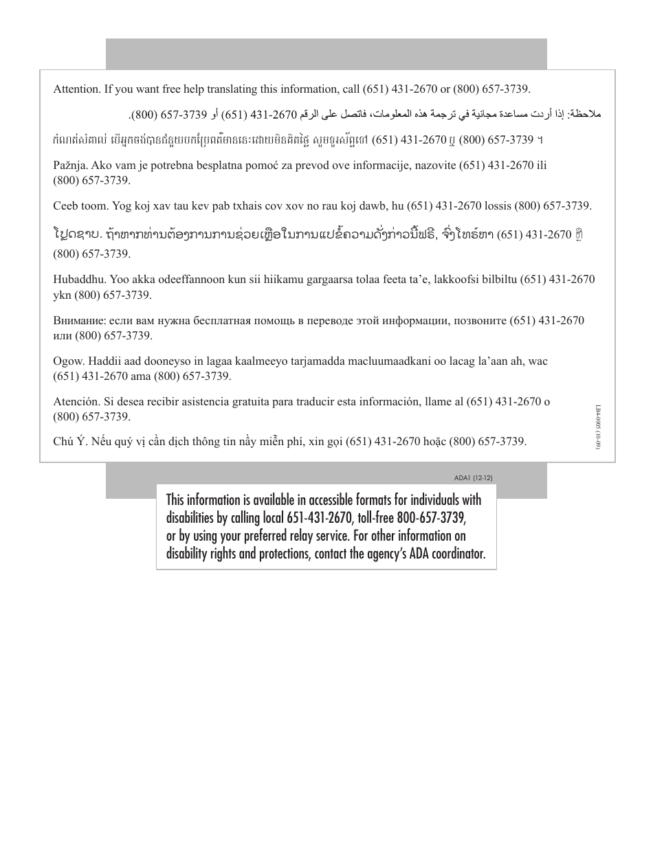 Form DHS-3640-ENG Advance Recipient Notice of Non-covered Service / Item - Minnesota, Page 3