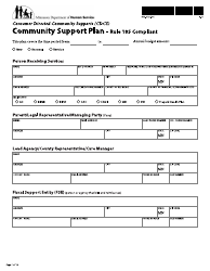 Document preview: Form DHS-6532-ENG CDCs Community Support Plan - Rule 185 Compliant - Minnesota