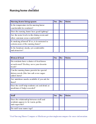 Nursing Home Checklist, Page 3