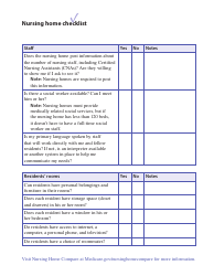 Nursing Home Checklist, Page 5
