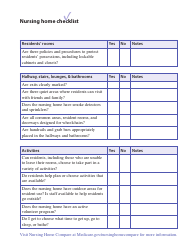 Nursing Home Checklist, Page 6