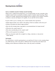 Nursing Home Checklist, Page 9