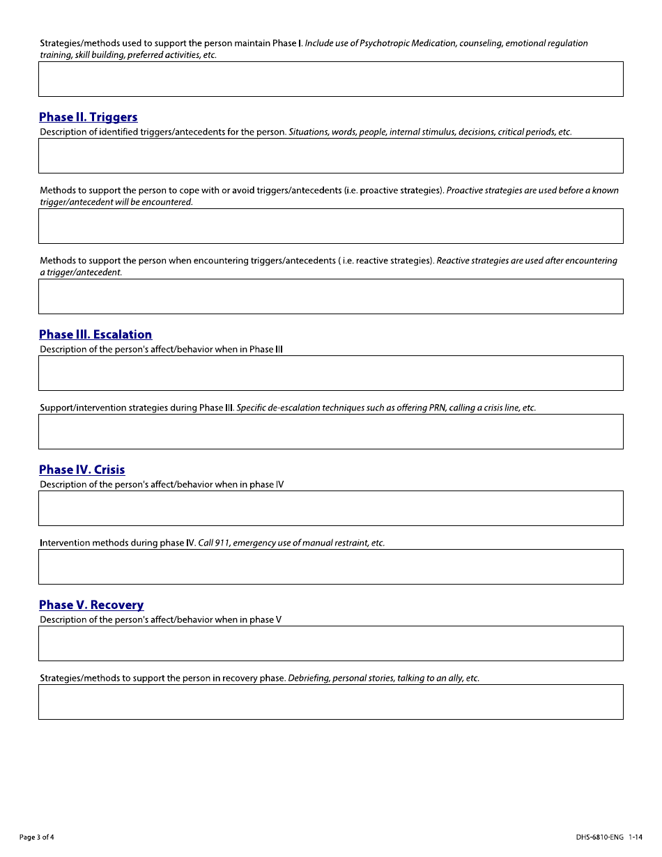 Form DHS-6810-ENG Positive Support Transition Plan - Minnesota, Page 3
