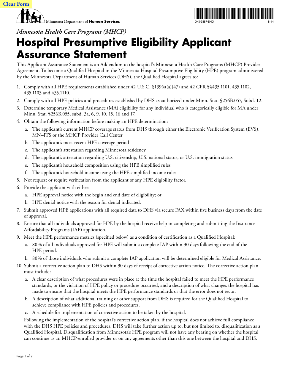 Form DHS-3887-ENG - Fill Out, Sign Online And Download Fillable PDF ...