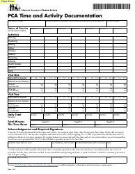 Form DHS-4691-ENG &quot;Pca Time and Activity Documentation&quot; - Minnesota