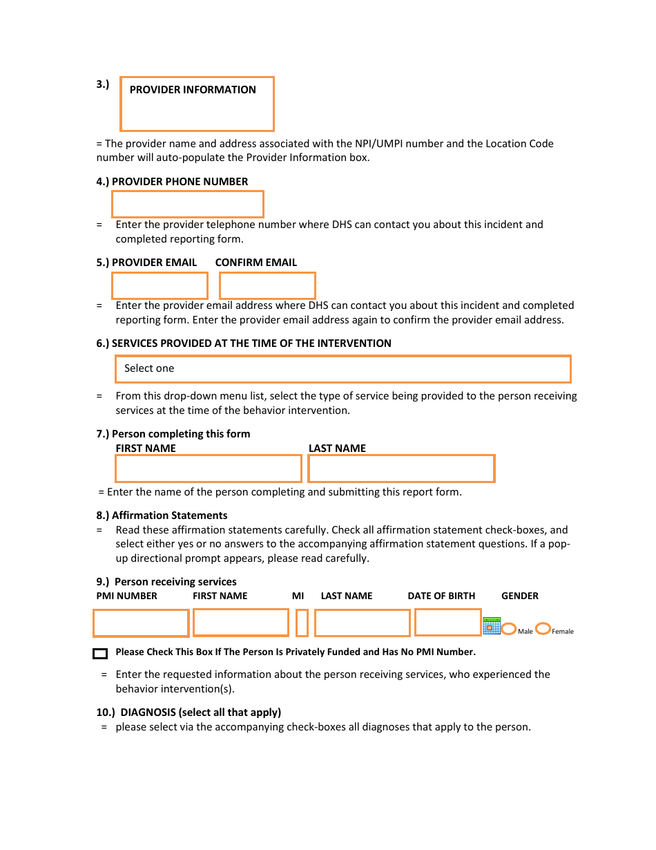 Instructions for Form DHS-5148-ENG Behavior Intervention Reporting Form (Birf) - Minnesota, Page 2