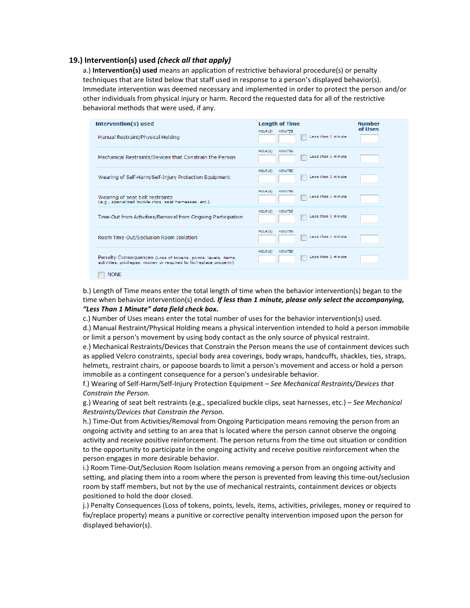 Instructions for Form DHS-5148-ENG Behavior Intervention Reporting Form (Birf) - Minnesota, Page 5