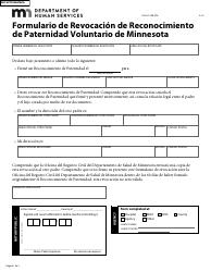 Formulario DHS-3159B-SPA Formulario De Revocacion De Reconocimiento De Paternidad Voluntario De Minnesota - Minnesota (Spanish), Page 2