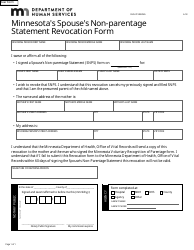 Form DHS-3159E-ENG Minnesota&#039;s Spouse&#039;s Non-parentage Statement Revocation Form - Minnesota, Page 3