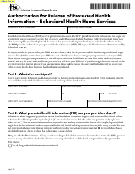 Form DHS-4797C-ENG &quot;Authorization for Release of Protected Health Information - Behavioral Health Home Services&quot; - Minnesota