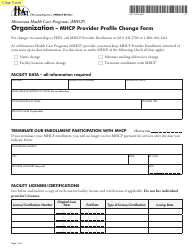 Form DHS-3535A-ENG Organization - Mhcp Provider Profile Change Form - Minnesota