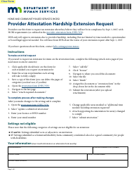 Document preview: Form DHS-7176A-ENG Hcbs Provider Attestation Hardship Extension Request - Minnesota