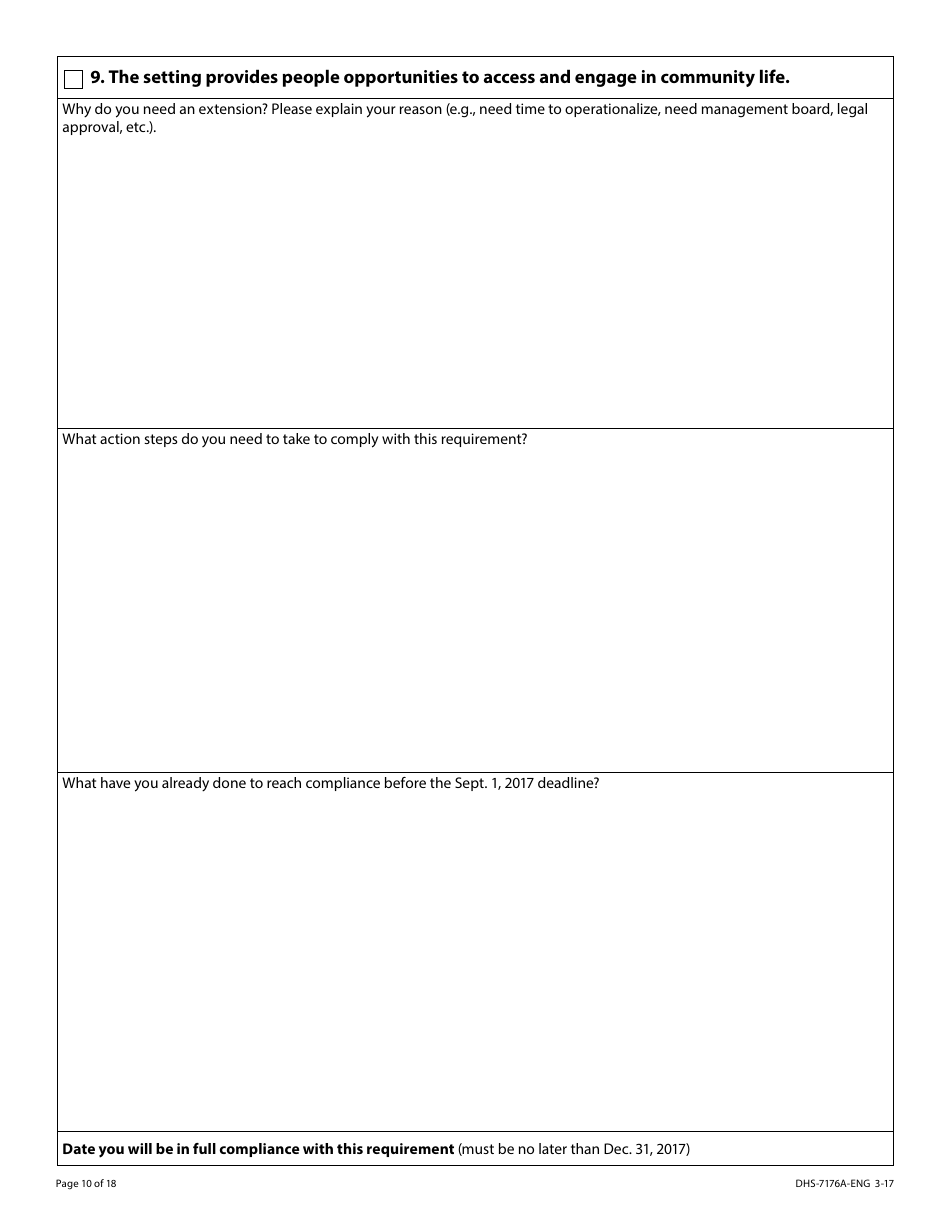 Form DHS-7176A-ENG Hcbs Provider Attestation Hardship Extension Request - Minnesota, Page 10