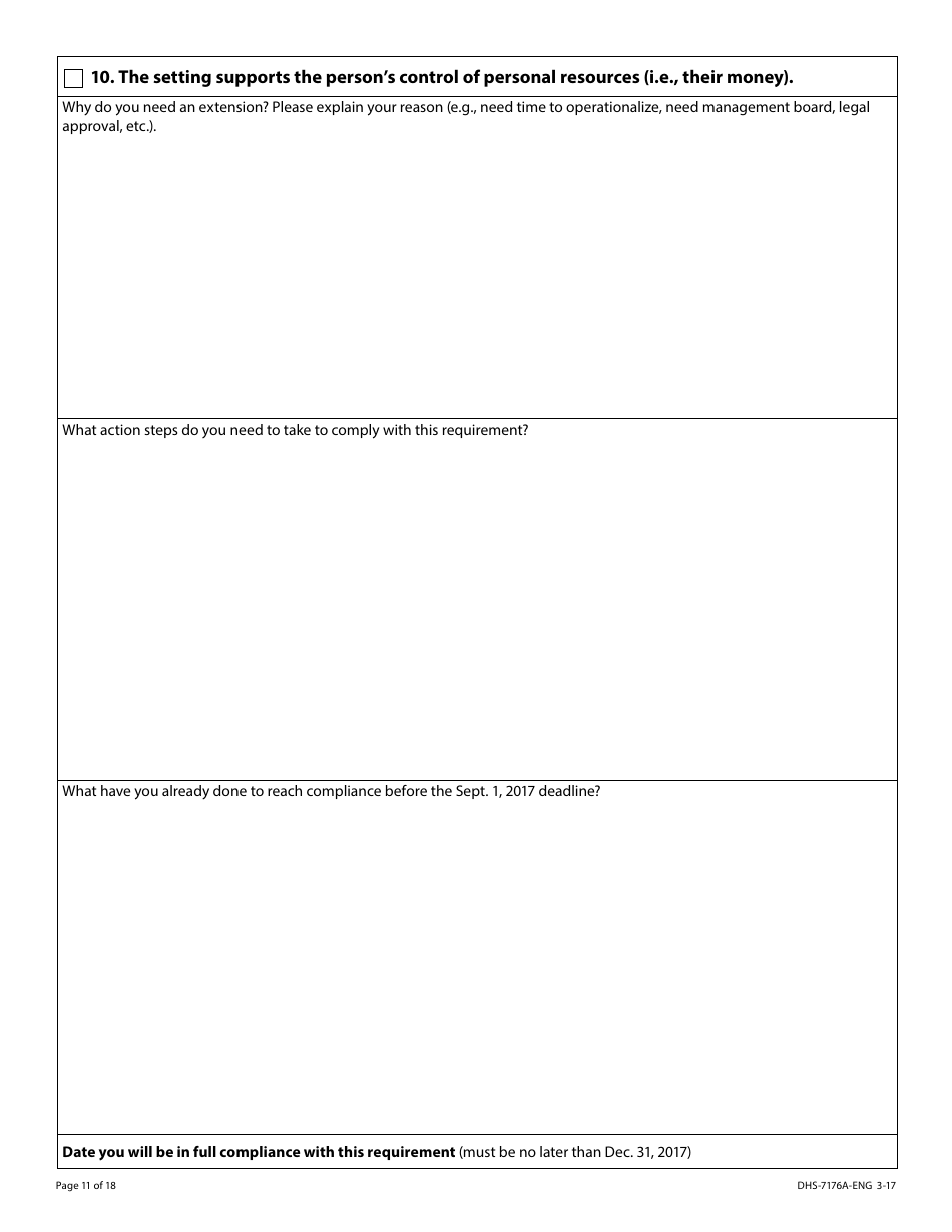 Form DHS-7176A-ENG Hcbs Provider Attestation Hardship Extension Request - Minnesota, Page 11