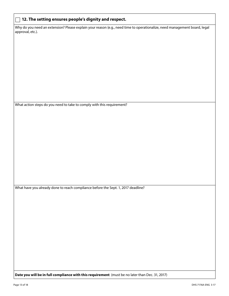 Form DHS-7176A-ENG Hcbs Provider Attestation Hardship Extension Request - Minnesota, Page 13