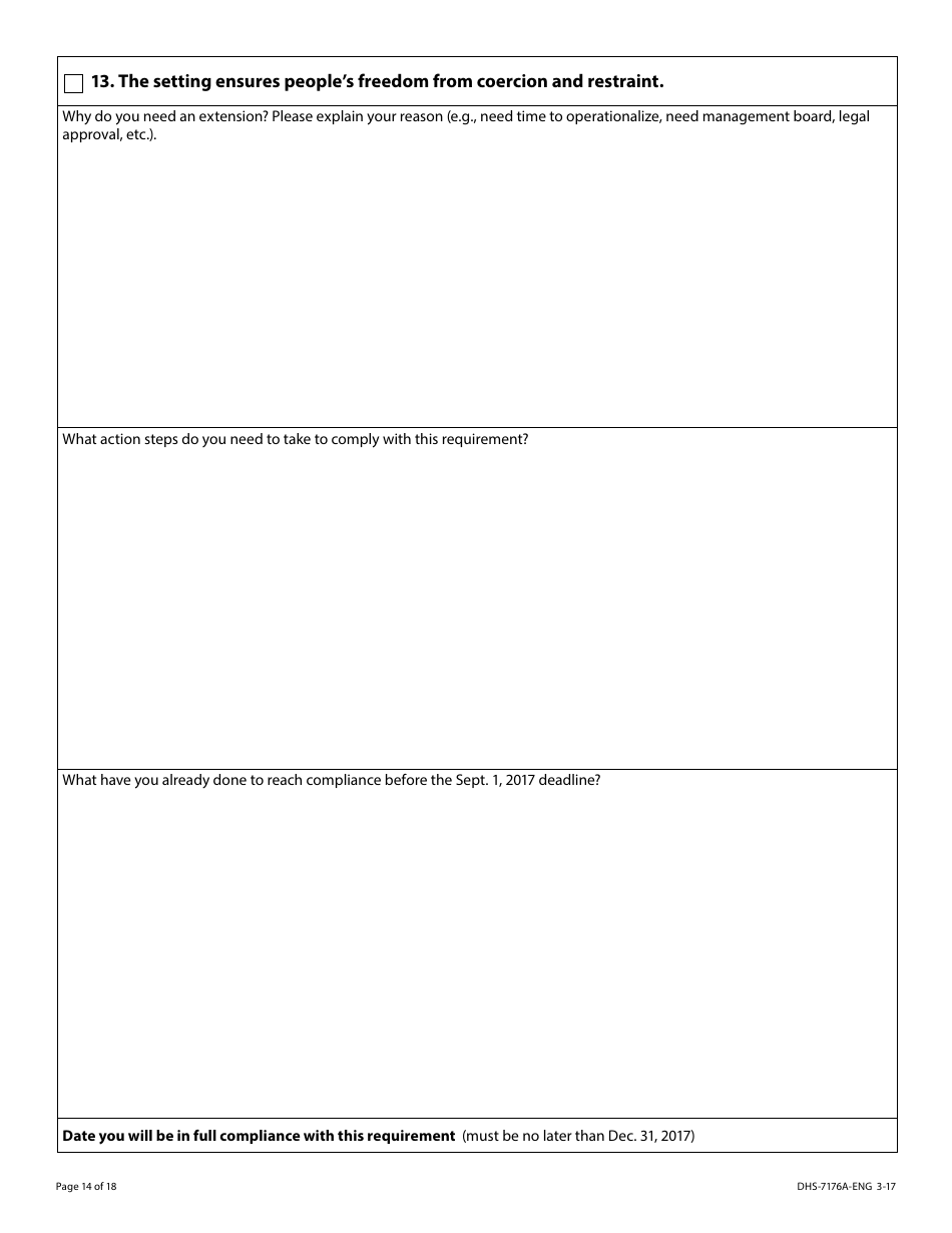 Form DHS-7176A-ENG Hcbs Provider Attestation Hardship Extension Request - Minnesota, Page 14