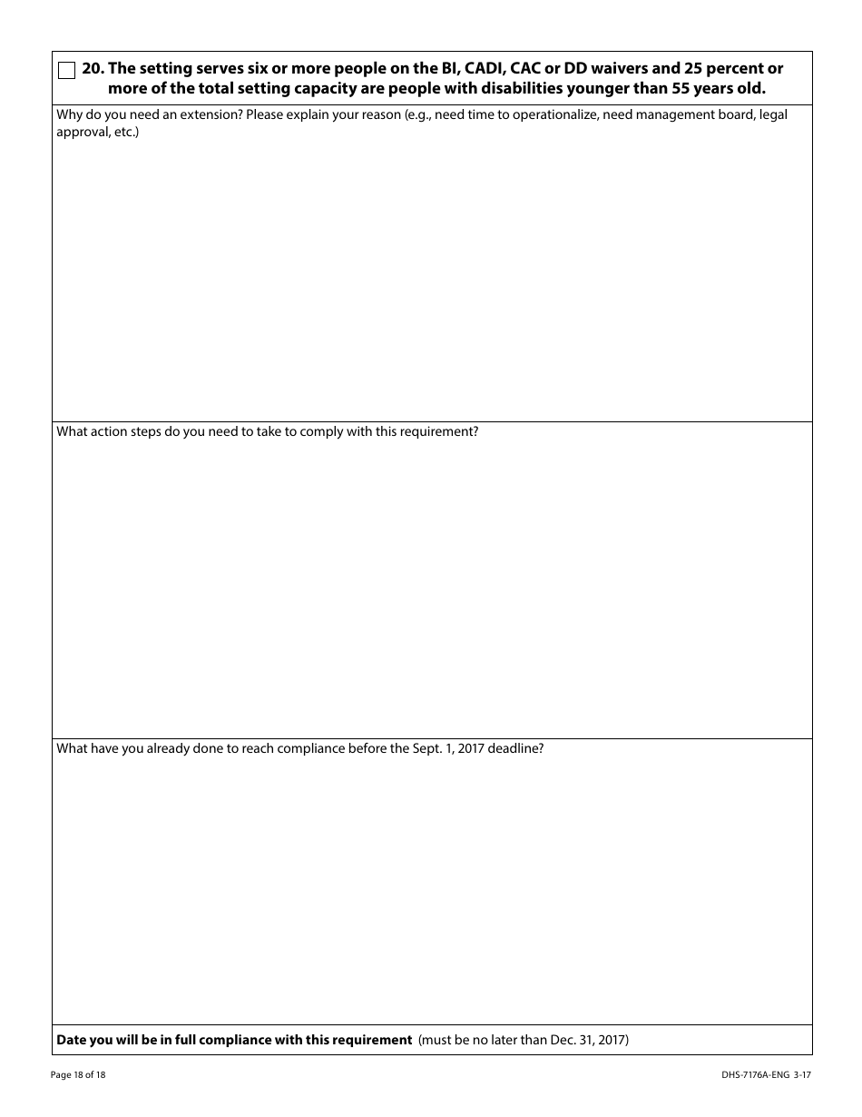 Form DHS-7176A-ENG Hcbs Provider Attestation Hardship Extension Request - Minnesota, Page 18