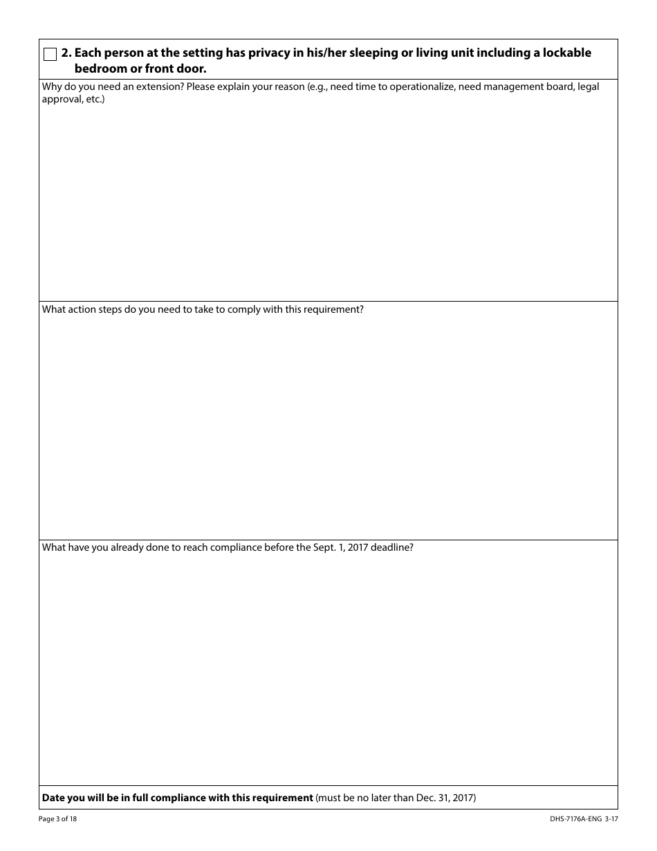 Form DHS-7176A-ENG Hcbs Provider Attestation Hardship Extension Request - Minnesota, Page 3