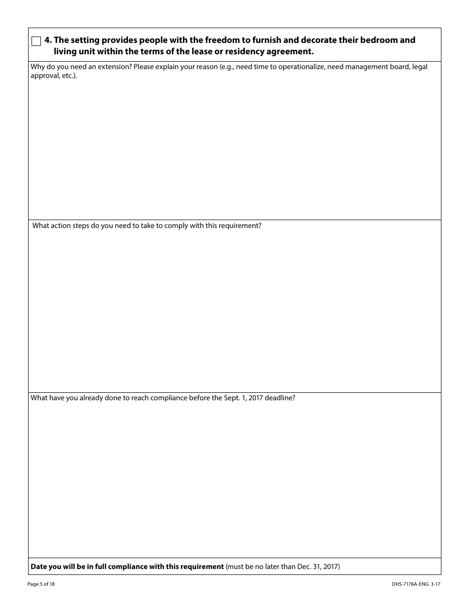 Form DHS-7176A-ENG Hcbs Provider Attestation Hardship Extension Request - Minnesota, Page 5